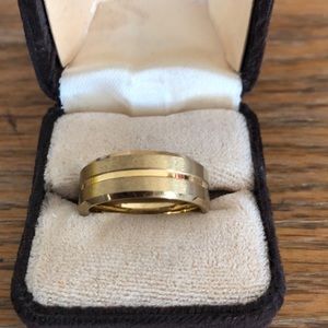Gold Tone Tungsten Ring